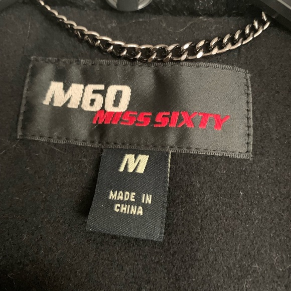 Black faux fur collar belted pea coat Women’s - M - Picture 2 of 5